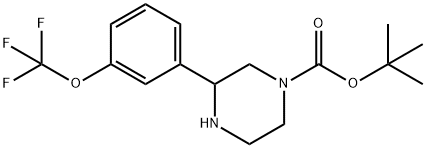 3-(3-(三氟甲氧基)苯基)哌嗪-1-羧酸叔丁酯, 886768-33-8, 结构式