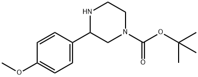 3-(4-甲氧基苯基)-哌嗪-1-羧酸叔丁酯, 886768-17-8, 结构式