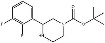 3-(2,3-二氟苯基)哌嗪-1-羧酸叔丁酯, 886768-49-6, 结构式