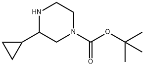 3-环丙基哌嗪-1-羧酸叔丁酯, 886779-85-7, 结构式