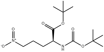 (S)-TERT-BUTYL 2-((TERT-BUTOXYCARBONYL)AMINO)-5-NITROPENTANOATE, 887610-86-8, 结构式