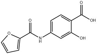 4-[(呋喃-2-羰基)-氨基]-2-羟基-苯甲酸, 887686-10-4, 结构式