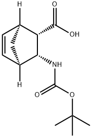 rac-(1S,2S,3R,4R)-3-[(tert-butoxycarbonyl)amino]bicyclo[2.2.1]hept-5-ene-2-carboxylic acid, 887908-99-8, 结构式