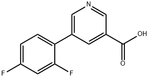 5-(2,4-二氟苯基)烟酸, 887973-46-8, 结构式