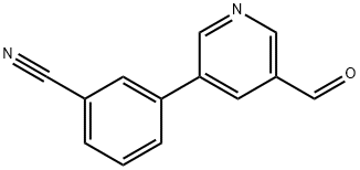 3-(5-甲酰吡啶-3-基)苯甲腈, 887973-56-0, 结构式