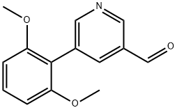 5-(2,6-二甲氧基苯基)-3-吡啶甲醛, 887973-87-7, 结构式