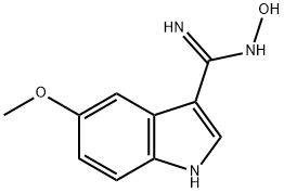 N-羟基-5-甲氧基-1-H-吲哚-3-甲脒, 889943-79-7, 结构式