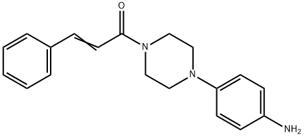 (E)-1-[4-(4-氨基苯基)-1-	哌嗪]-3-苯基丙-2-烯-1-酮, 889944-84-7, 结构式