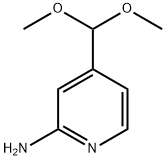 4-(二甲氧甲基)吡啶-2-胺, 889945-19-1, 结构式