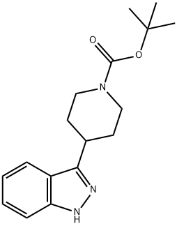 4-(1H-吲唑-3-基)哌啶-1-甲酸叔丁酯, 889945-69-1, 结构式