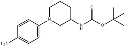 (1-(4-氨基苯基)哌啶-3-基)氨基甲酸叔丁酯, 889948-89-4, 结构式