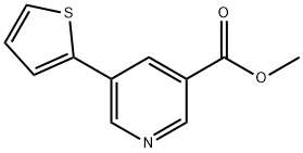 5-(噻吩-2-基)吡啶-3-羧酸甲酯, 893735-01-8, 结构式