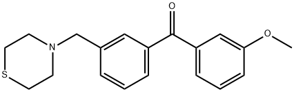 (3-甲氧基苯基)(3-(硫代吗啉甲基)苯基)甲酮, 898762-80-6, 结构式