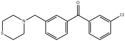 (3-氯苯基)(3-(硫代吗啉甲基)苯基)甲酮, 898763-03-6, 结构式