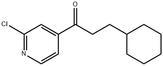 1-(2-氯吡啶-4-基)-3-环己基丙烷-1-酮, 898785-45-0, 结构式