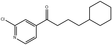 1-(2-氯吡啶-4-基)-4-环己基丁-1-酮, 898785-48-3, 结构式