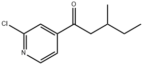 1-(2-氯吡啶-4-基)-3-甲基戊烷-1-酮, 898785-65-4, 结构式
