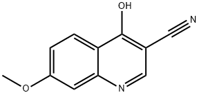 4-羟基-7-甲氧基-3-喹啉甲腈, 2305-69-3, 结构式