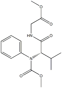 (S)-METHYL 2-(2-(((BENZYLOXY)CARBONYL)AMINO)-3-METHYLBUTANAMIDO)ACETATE, 2421-61-6, 结构式