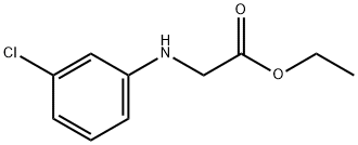 (3-氯-苯基氨基)-乙酸乙酯, 2573-31-1, 结构式
