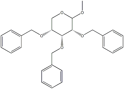 芐基 2,3,4-三-O-芐基-BETA-D-吡喃核糖苷, 20787-20-6, 結(jié)構(gòu)式