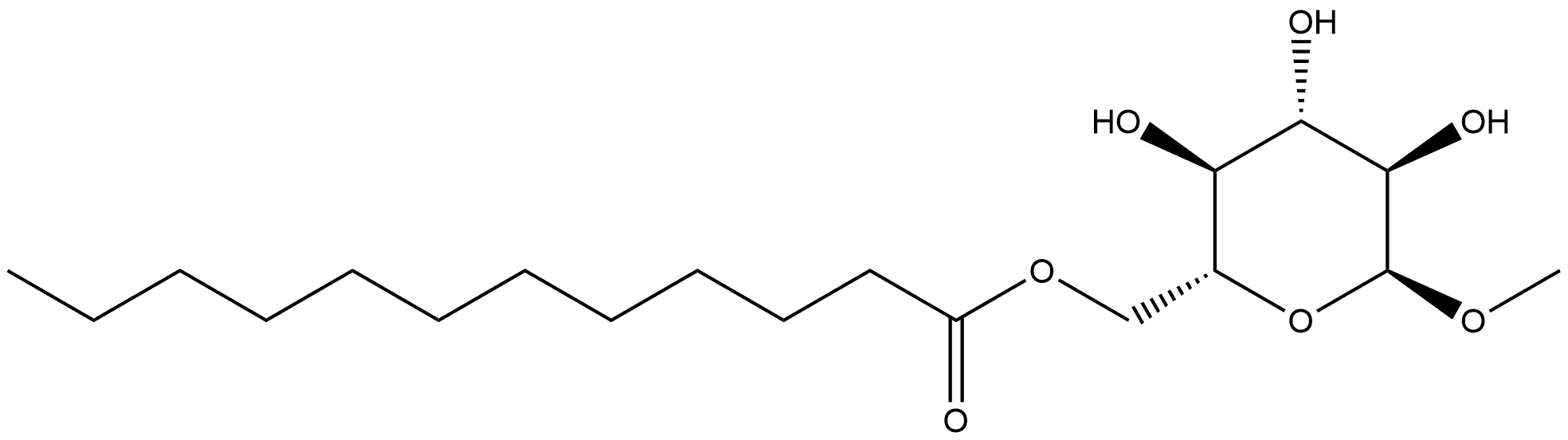 甲基6-O-月桂?；?Α-D-吡喃葡糖苷, 20869-08-3, 結(jié)構(gòu)式