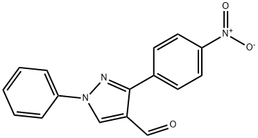 3-(4-硝基苯基)-1-苯基-1H-吡唑-4-甲醛, 21487-49-0, 结构式