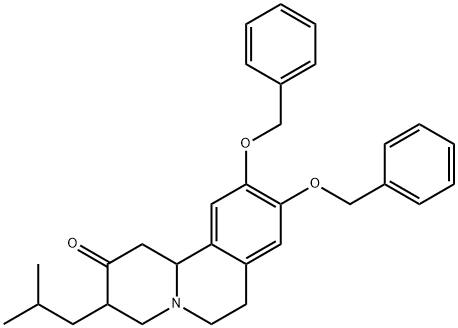 9,10-二苄氧基-3-异丁基-3,4,6,7-四氢-1H-吡啶[2,1-A]异喹啉-2(11BH)-酮, 21965-73-1, 结构式