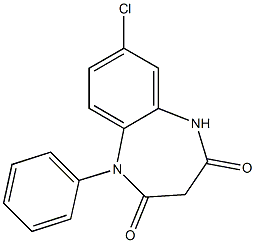 1H-1,5-Benzodiazepine-2,4(3H,5H)-dione, 7-chloro-1-phenyl-, 22316-34-3, 结构式