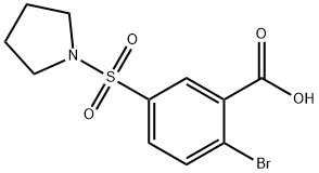 2-溴-5-(吡咯烷-1-磺酰基)苯甲酸, 22361-65-5, 结构式