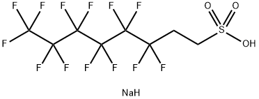 Sodium 1H,1H,2H,2H-perfluorooctanesulfonate, 27619-94-9, 结构式