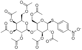 4-硝基苯基 4-O-(2,3,4,6-O-四乙?；?BETA-D-吡喃半乳糖基)-2,3,6-O-三乙?；?BETA-D-硫代吡喃葡萄糖苷, 27894-81-1, 結(jié)構(gòu)式