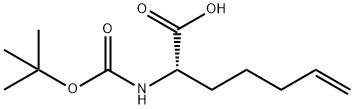 (2S)-2-(BOC-AMINO)-6-HEPTENOIC ACID, 204711-97-7, 结构式