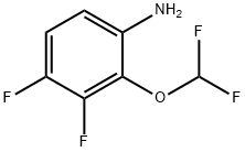2-(二氟甲氧基)-3,4-二氟苯胺, 206546-19-2, 结构式