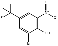 2-溴-6-硝基-4-(三氟甲基)苯酚, 206759-48-0, 结构式