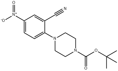 4-(2-氰基-4-硝基苯基)哌嗪-1-甲酸叔丁酯, 288251-87-6, 结构式