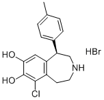 R(+)-6-CHLORO-7,8-DIHYDROXY-3-METHYL-1-PHENYL-2,3,4,5-TETRAHYDRO-1H-3-BENZAZEPINE HYDROBROMIDE, 288262-87-3, 结构式