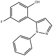 4-FLUORO-2-(1-PHENYL-1H-PYRAZOL-5-YL)PHENOL, 288401-63-8, 结构式