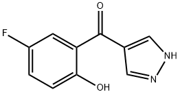 4-(5-FLUORO-2-HYDROXYBENZOYL)PYRAZOLE, 288401-61-6, 结构式