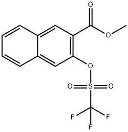 3-(三氟甲基磺酰氧基)-2-萘甲酸甲酯, 288402-18-6, 结构式
