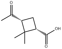 Cyclobutanecarboxylic acid, 3-acetyl-2,2-dimethyl-, (1S,3R)- (9CI), 288848-24-8, 结构式
