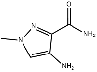 4-氨基-1-甲基-1H-吡唑-3-甲酰胺, 3920-40-9, 结构式