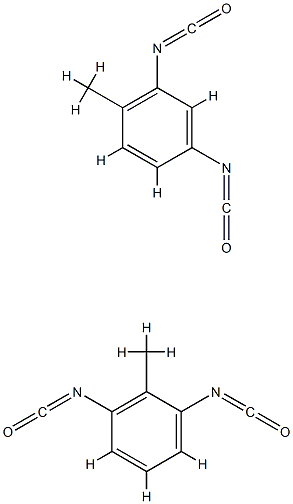 1,3-二异氰酸-2-甲苯与2,4-二异氰酸-1-甲苯的聚合物, 31370-61-3, 结构式