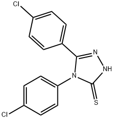 双(4-氯苯基)-4H-1,2,4-三唑-3-硫醇, 31405-28-4, 结构式