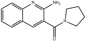 (2-氨基喹啉-3-基)-吡咯烷-1-基-甲酮, 33543-42-9, 结构式