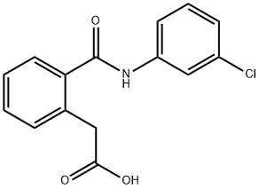 2-(2-((3-氯苯基)氨基甲酰基)苯基)乙酸, 38370-63-7, 结构式