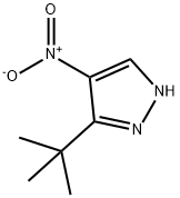 3(5)-叔丁基-4-硝基吡唑, 38858-95-6, 结构式