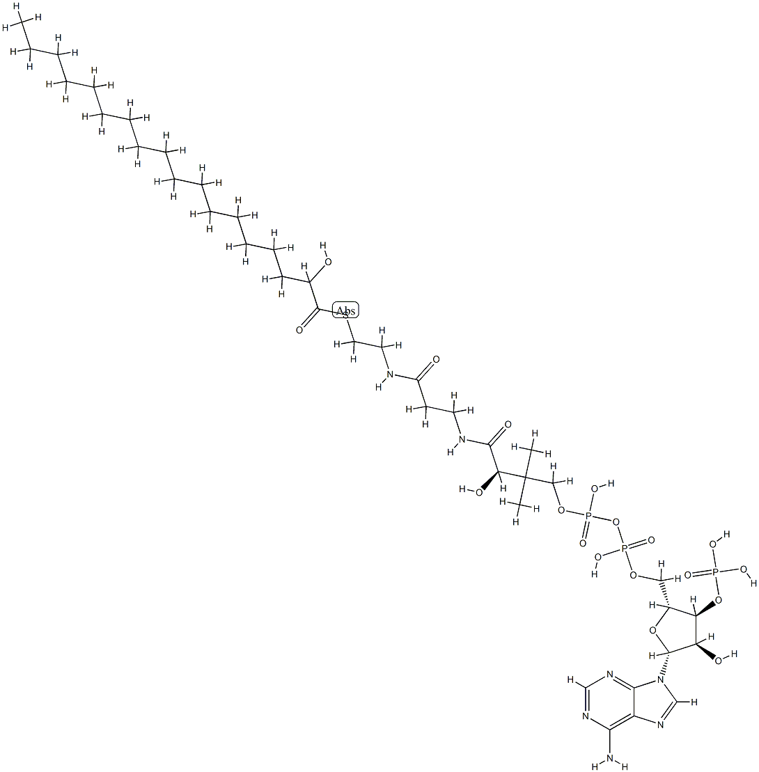 Α-羟基十八酰 辅酶A, 38861-93-7, 结构式