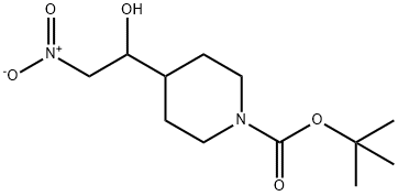 4-(1-羟基-2-硝基-乙基)-哌啶-1-羧酸叔丁酯, 301221-56-7, 结构式