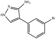 4-(3-溴苯基)-1H-吡唑-3-胺, 301373-51-3, 结构式